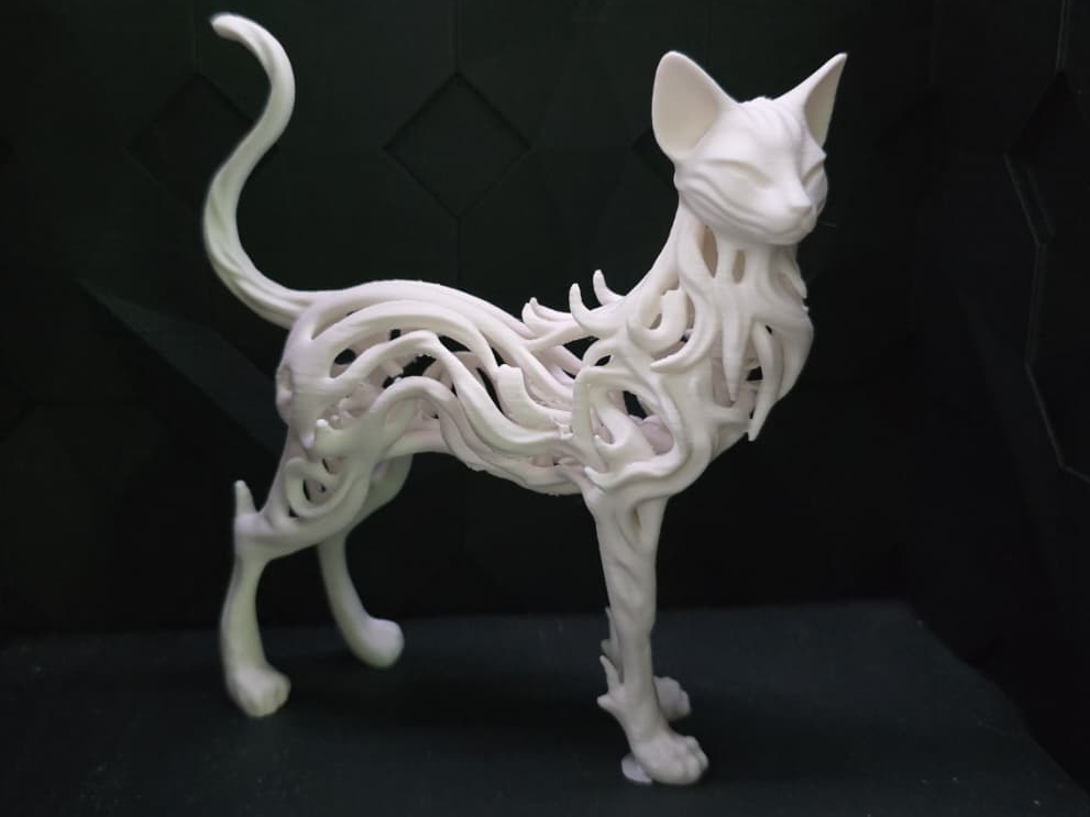 Skelett Katze – Organisches Kunstdesign