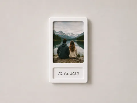 Retro Photo Frame Fridge Magnet - 54 x 65 mm view 2