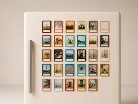 Retro Photo Frame Fridge Magnet - 54 x 65 mm