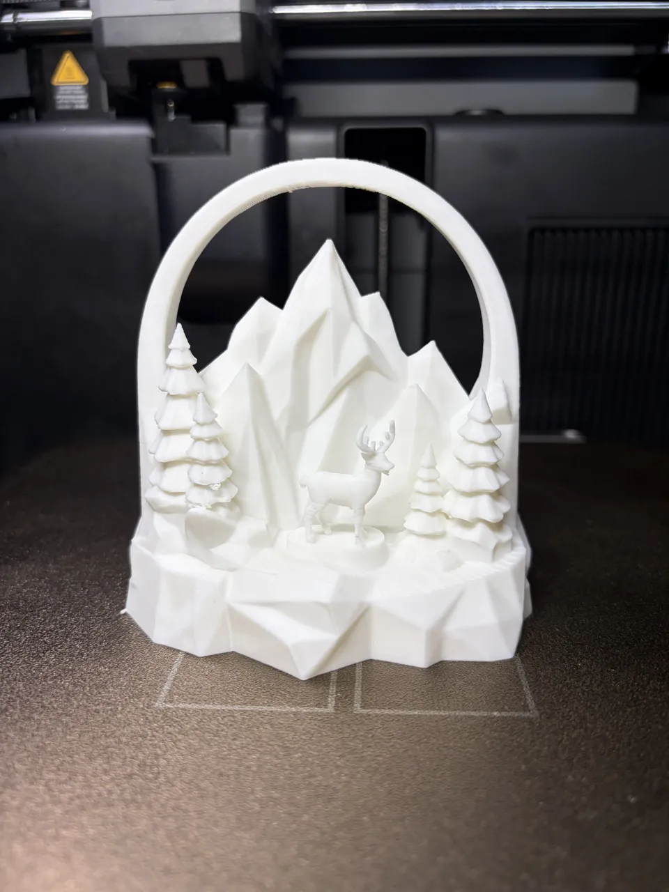 Polygon Mountain Deer-Low Poly Nature Diorama view 2