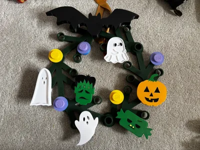 Brick Wreath Halloween addons 