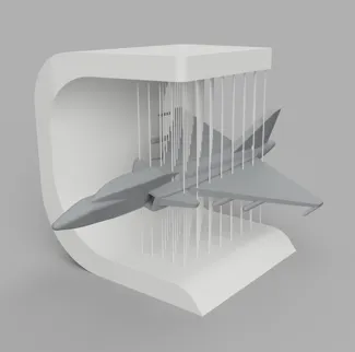 Jet Fighter Suspended Desktop