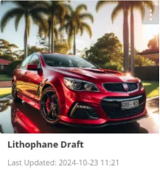 HSV GTS ai cover lithopane