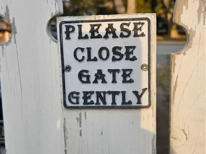 Gate Sign