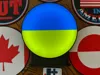 Ukraine Flag 240mm LED Lightbox Lens - 0.2mm layer, 2 walls