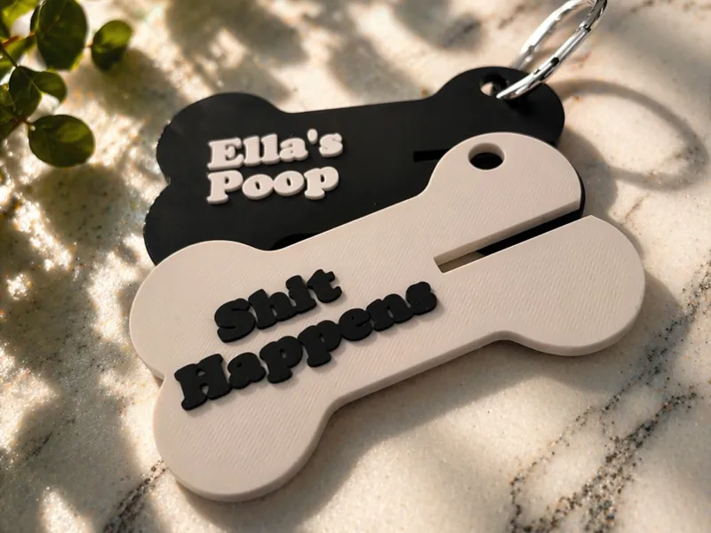 Dog Poo Bag Holder - Customizable Text