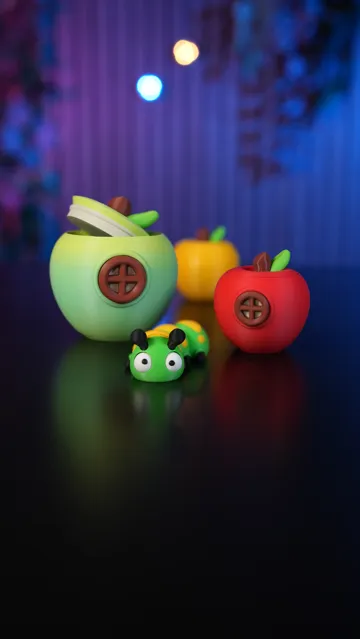 Caja o estuche: Apple Container Diorama — vista de referencia 3