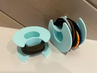 Compact Hair Tie Holder for Purse or Drawer