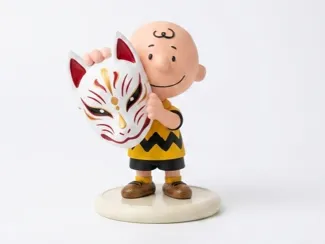 Charlie Brown Figurine with Kitsune Mask