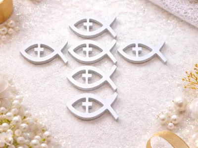 Ichthys scatter decoration for Communion & Baptism