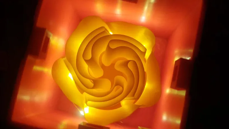 玫瑰礼物盒带灯设计开盖亮灯关盖关灯Organic Rose Gift Box with Light