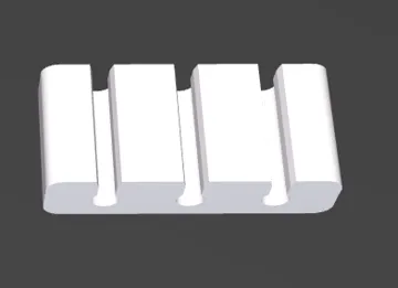 Clip o pieza de sujeción: Parametric Desk Cable Clip – Fully Customizable — vista de referencia 3