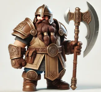 Dwarf Warlord Miniature 