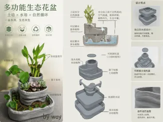 多功能花盆 生态花盆 泥巴盆 水培 土培