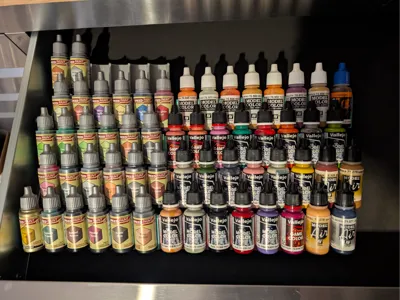 Modular Angled 17ml Paint Holder Rack for Drawers