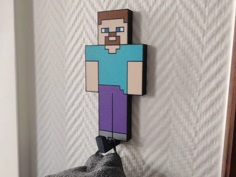 Minecraft Steve - Auswechselbarer Kleiderhaken