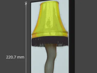 Christmas Story Leg Lamp Lithophane