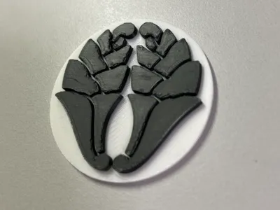 Amago, Otomo, Ryuzoji Clan Crest Coin   Samurai clan crest coin