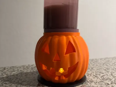 3-wick Jack-o-lantern candle holder