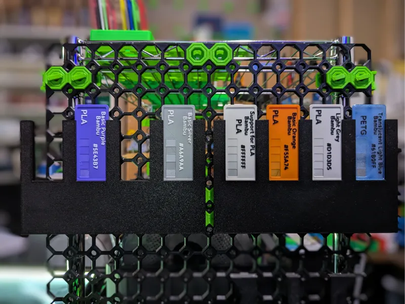 Bambu AMS Filament Swatch sample holder Multiboard
