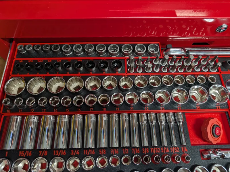 1/2" Drive SAE/Metric socket tray for gridfinity