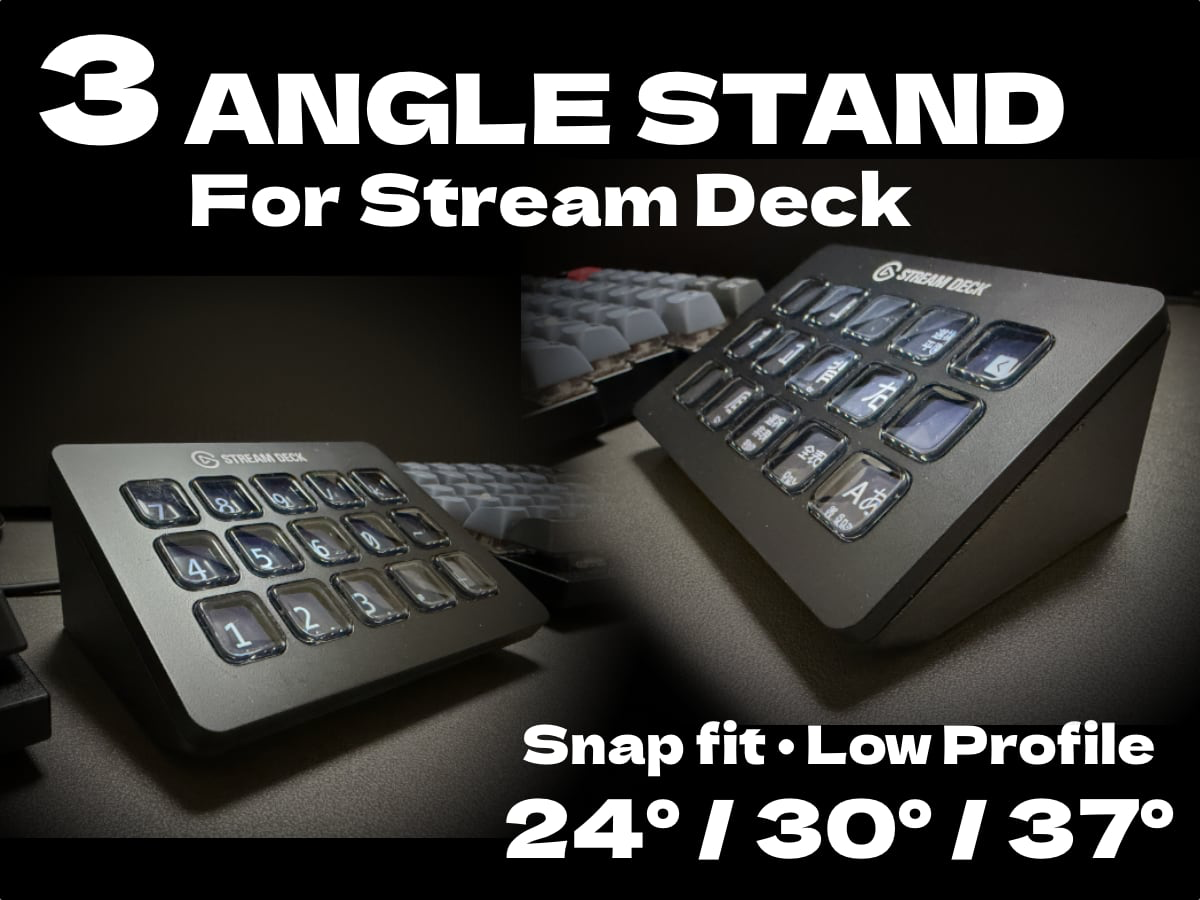 Stream Deck Snap-Fit Angle Stand (3 Angles)