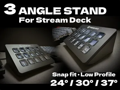 Stream Deck Snap-Fit Angle Stand (3 Angles)