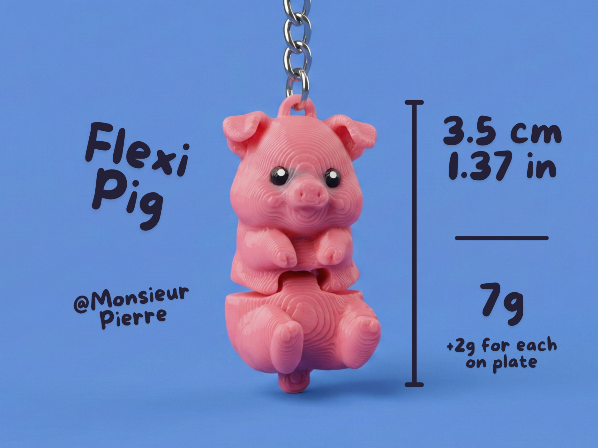 Flexi Pig – Cute Articulated 3D Print
