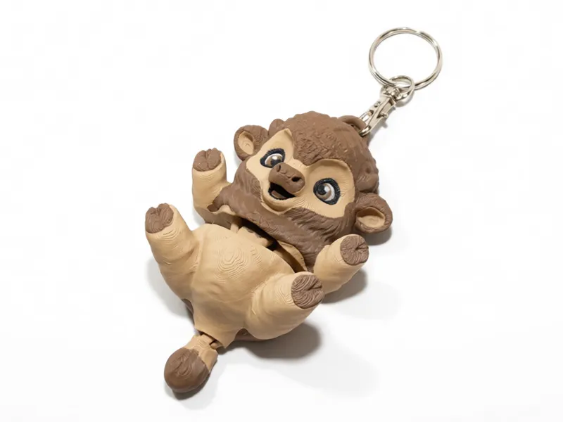bison flexi keyring and bag charm