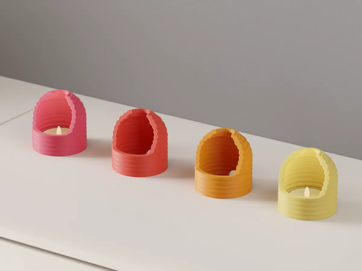 Tealight. Easy to Print LED Candle Holder - Free 3D Print Model ...