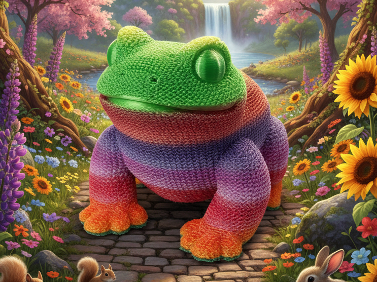 Crapaud tricoté v2