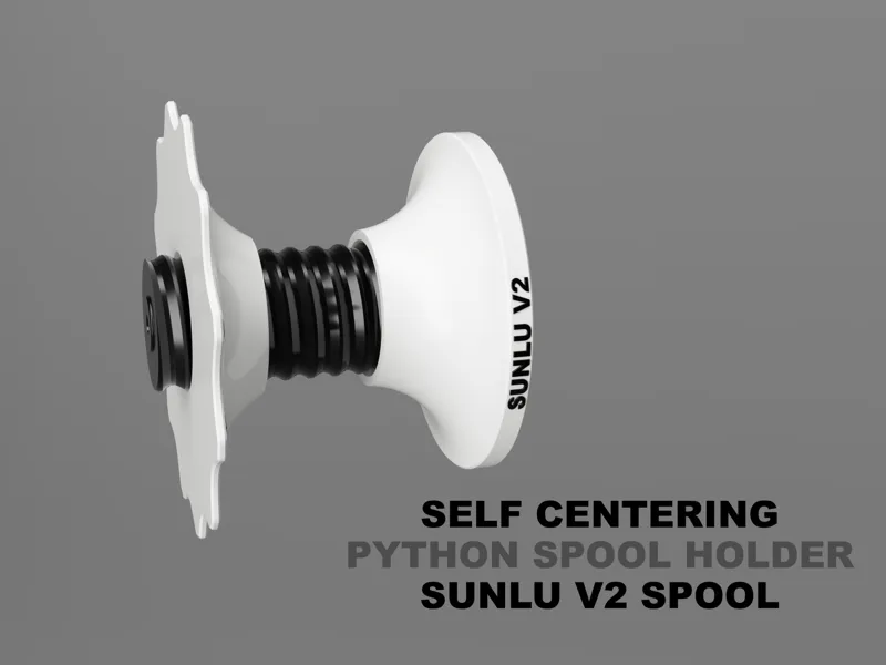 Self Centering Sunlu V2 Spool Holder for Python