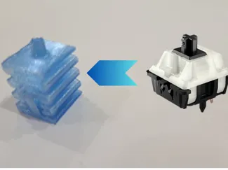 Taller 3d printed keyboard clicker with Click!