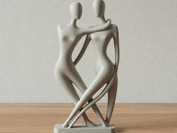 Sculpture abstraite romantique