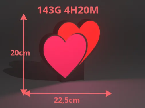 VALENTINES LOVE  LEDBOX LAMP WALLART ROOM DECOR
