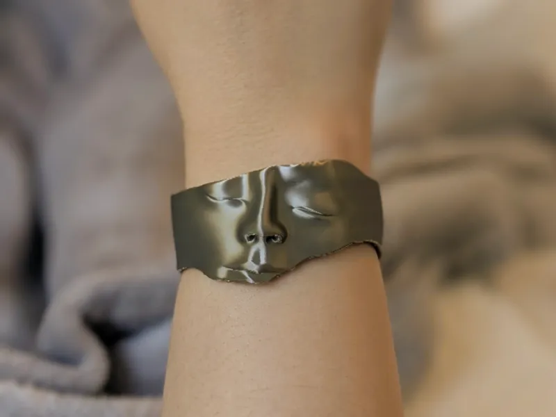 Sculpted Face Cuff Bracelet