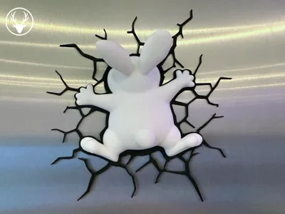 Bunny Splat! - Fridge Magnet - Free 3D Print Model - MakerWorld