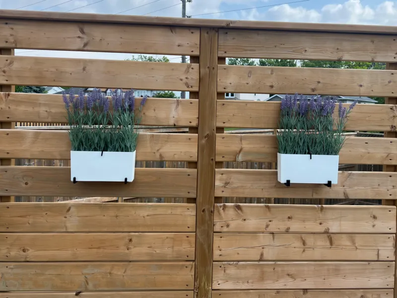 Ikea plant holder for privacy fence