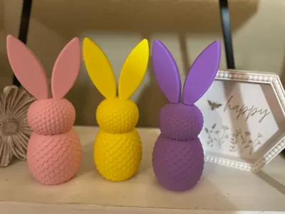 Cute Easter Bunny Decor - Textured Bunny