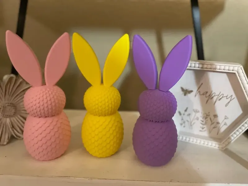 Cute Easter Bunny Decor - Textured Bunny