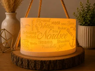 Windlicht Nordsee - Wortblase - Lithophane KeinAMS