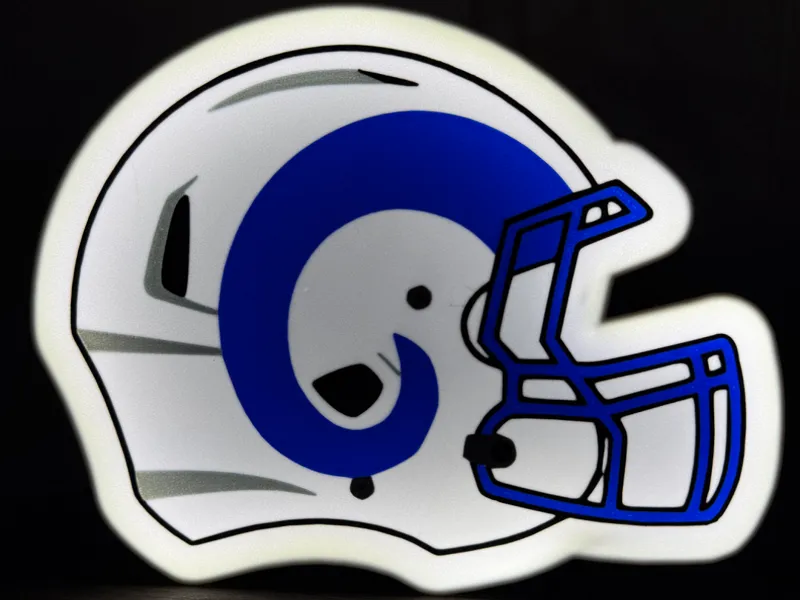 Los Angeles LA Rams White Throwback Lightbox
