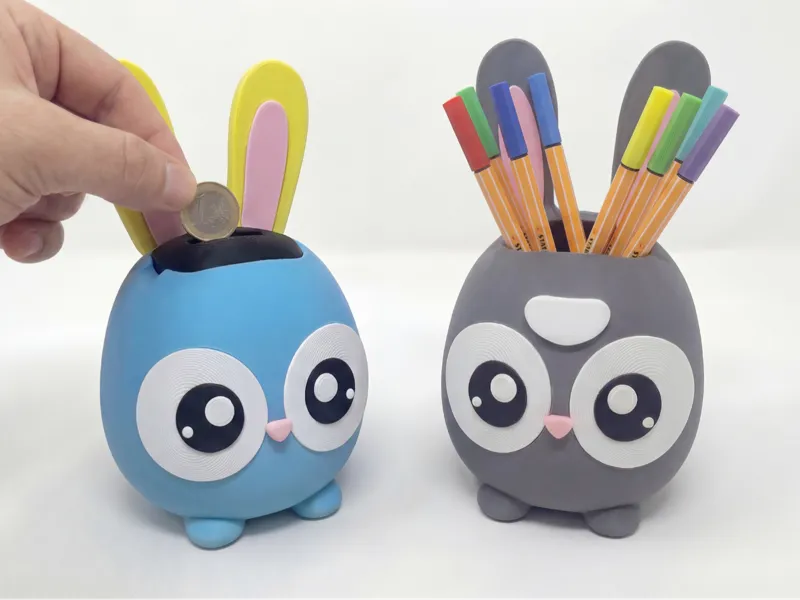 Bunny Piggy Bank & Pencil Holder – Desk Organizer