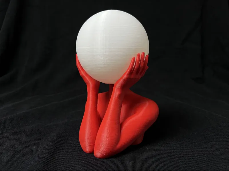 Atlas of Light Surreal Sculptural Bust Lamp E14