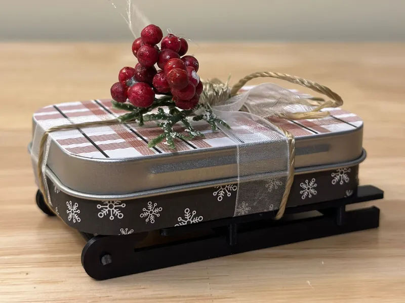 Mint Tin Gift Sled