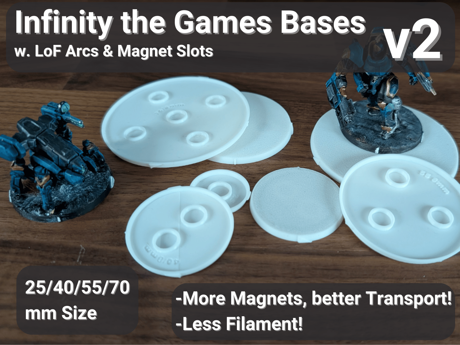 Infinity the Game Bases w. LoF Arcs & Magnets v2