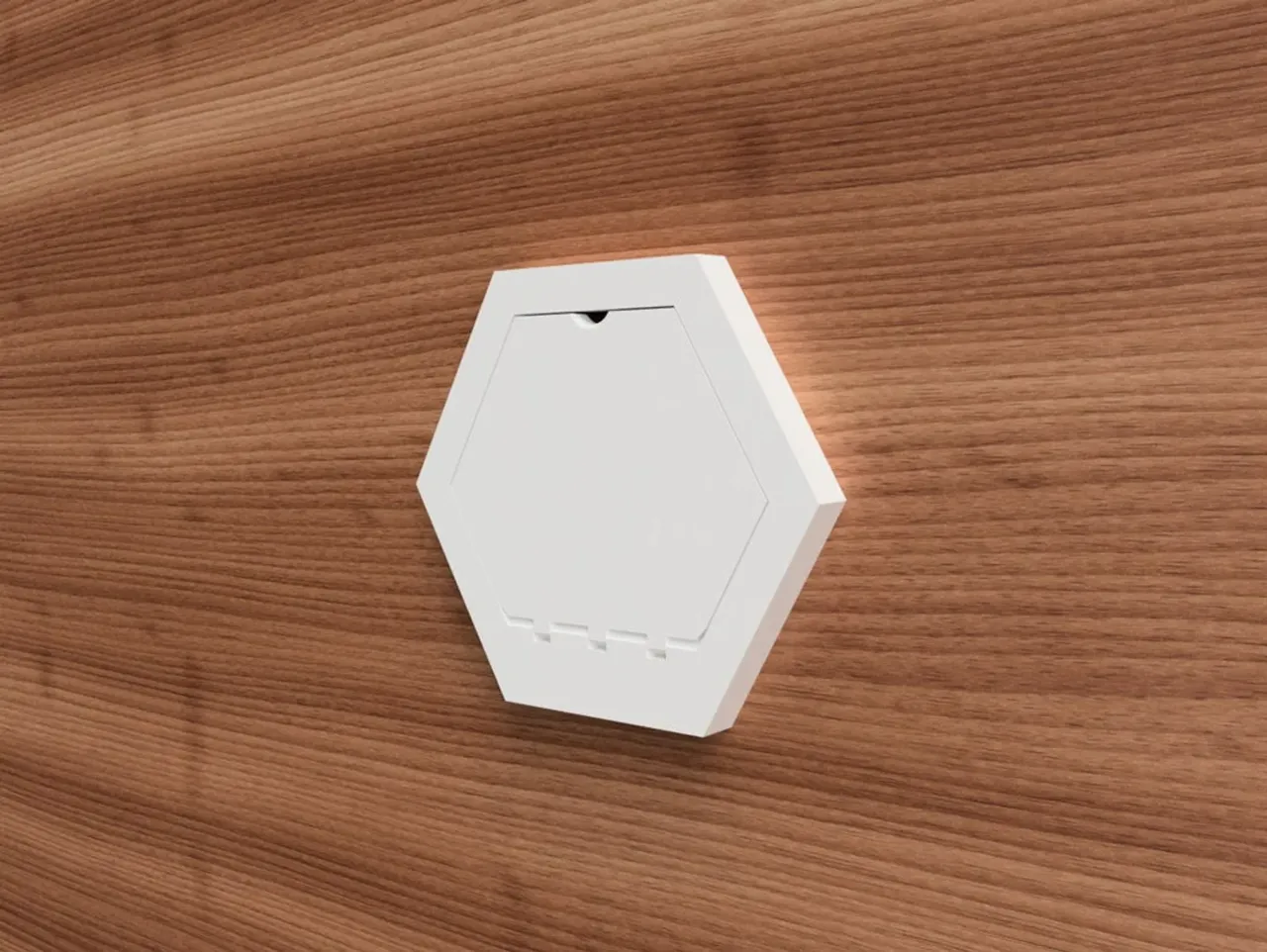 Wall mount foldable hexagon shelf (print in place) view 2