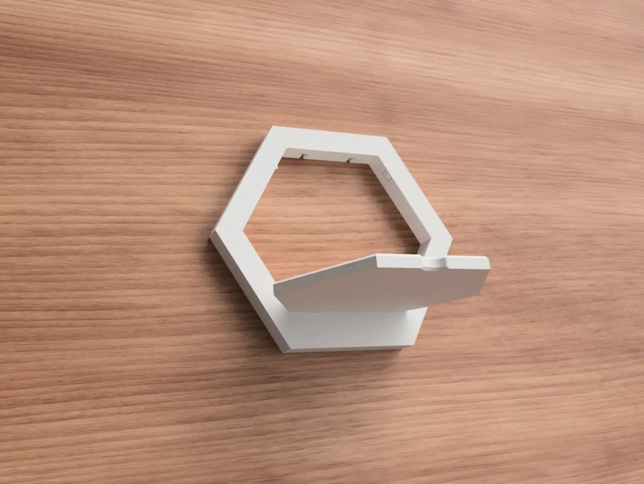 Wall mount foldable hexagon shelf (print in place) view 4