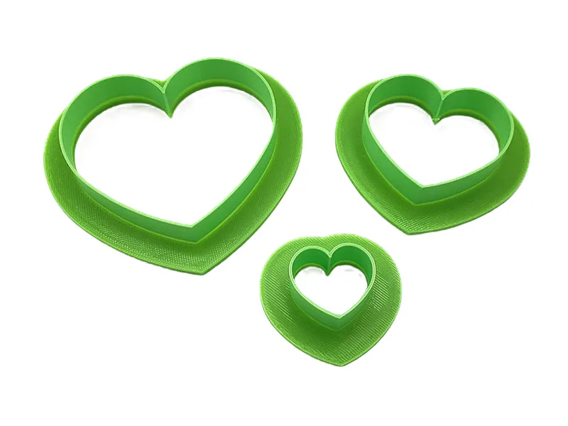 1in 2in and 3in Heart Cookie Cutter