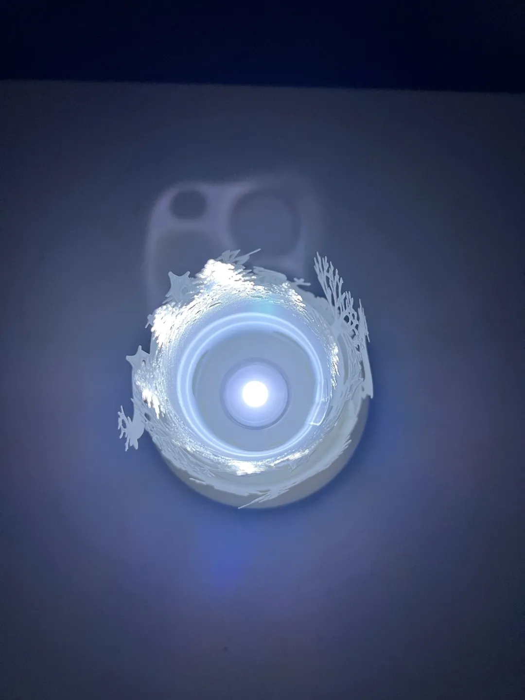 Deer and Snowman Round Lantern view 3
